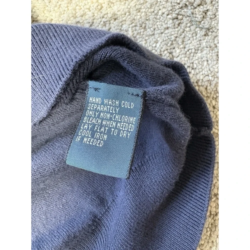 Polo Ralph Lauren Men's Large Pima Cotton‎ Sweater Vest Navy Blue Golf